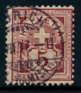 Schweiz Ziffernmuster Nr 52Ya gestempelt X7468FE