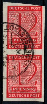 SBZ Westsachsen Nr 119Y gestempelt SENKR PAAR X74909A