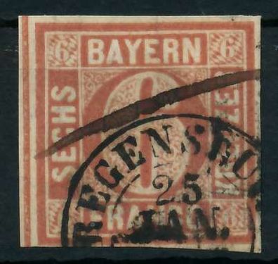 BAYERN Quadrat Ausgabe Nr 4I gestempelt X8842CE
