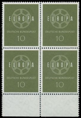 BRD BUND 1959 Nr 320 postfrisch Viererblock URA X558336