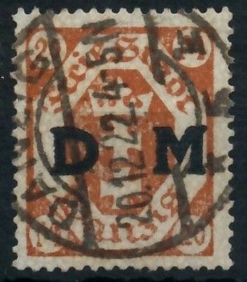 DANZIG Dienstmarken Nr 28 zentrisch gestempelt gepr. X56094E