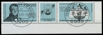 BRD BUND Zusammendruck Nr WZD10 zentrisch gestempelt 3ER STR X57594A