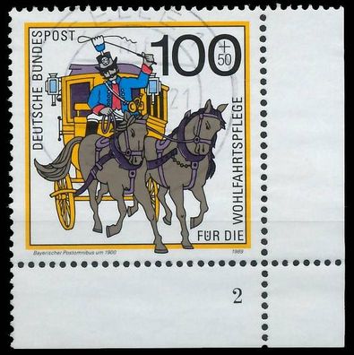 BRD BUND 1989 Nr 1439 zentrisch gestempelt Formnummer 2 X575FB6