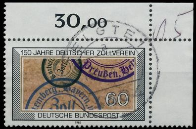 BRD BUND 1983 Nr 1195 zentrisch gestempelt ECKE-ORE X57C98E