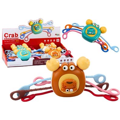 LeanToys Interaktiver sensorischer Lernkrabbe Beißring für Kinder