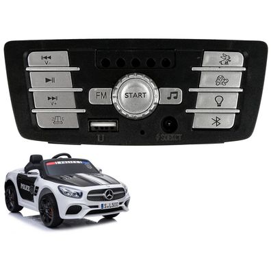 LeanToys Musikpanel für Kinderauto Mercedes SL500 Polizei mit Akku