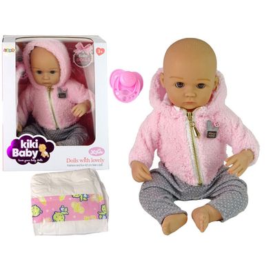 LeanToys Babypuppe mit Zubehör und Schnuller für Kinder