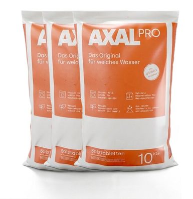 AXAL PRO Salztabletten 3x 10 kg – Hochreines Siede- & Regeneriersalz
