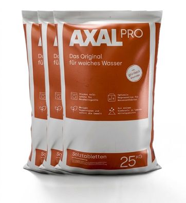 AXAL PRO Salztabletten 3x 25 kg – Hochreines Siede- & Regeneriersalz