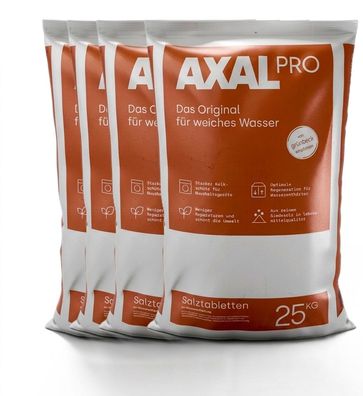 AXAL PRO Salztabletten 4x 25 kg – Hochreines Siede- & Regeneriersalz
