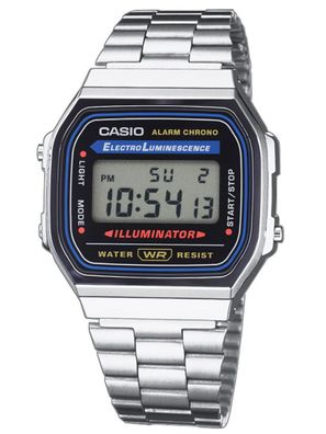 Casio Digitaluhr Vintage Silberfarben A168WA-1YES
