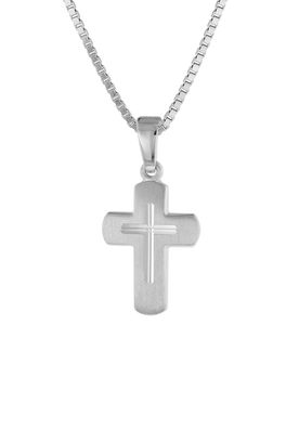 trendor Schmuck Kinder-Anhänger Kreuz mit Kette 925 Silber 48887