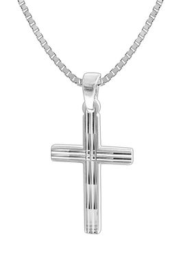 trendor Schmuck Kreuz mit Herren-Halskette 925 Silber 50 cm 35851