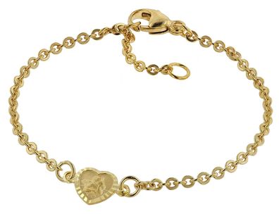 trendor Schmuck Armband für Babys 333 Gold/8 Kt mit Engel-Plakette 14 cm 75091