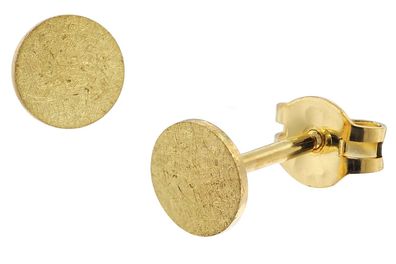 trendor Schmuck Damen-Ohrringe 333 / 8K Gold Eismatt Ohrstecker ? 5 mm 51029