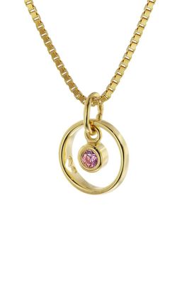 trendor Schmuck Kinder Taufring-Anhänger Herz Gold 333 + Vergoldete Silberkette 5109