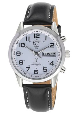 ETT Eco Tech Time Herrenuhr Funk-Solar mit Lederband Gobi EGS-11436-12L