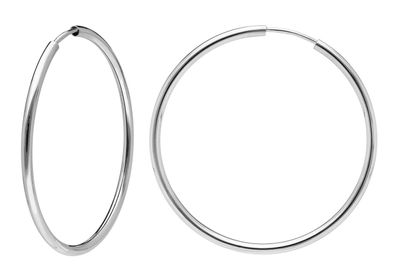 trendor Schmuck Damen Ohrringe 925 Silber Creolen ? 40 mm 15047