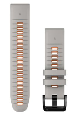 Garmin Quickfit Silikonband 22 mm Nebelgrau/Glutorange 010-13280-02