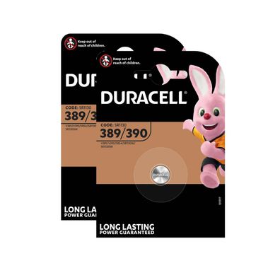 2x Duracell 389 / 390 Batterie Knopfzelle SR1130 V389 V390 SR54 1,5V