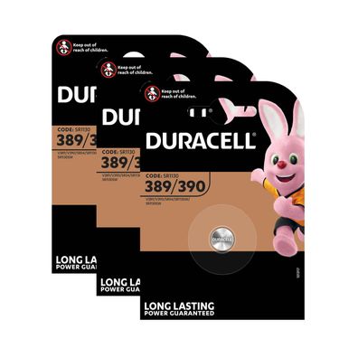 3x Duracell 389 / 390 Batterie Knopfzelle SR1130 V389 V390 SR54 1,5V