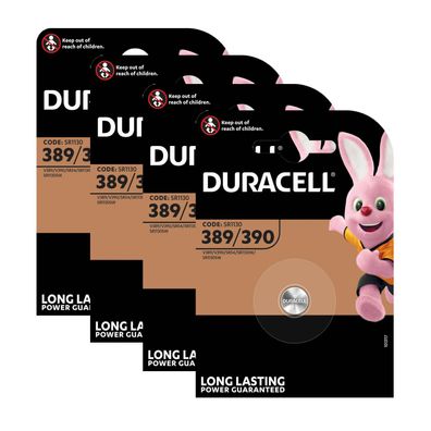 4x Duracell 389 / 390 Batterie Knopfzelle SR1130 V389 V390 SR54 1,5V