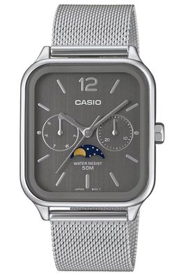 Casio Herrenuhr Multifunktion mit Mondphase Grau MTP-M305M-8AVER