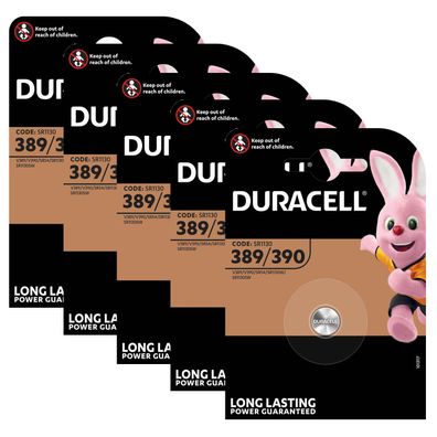 5x Duracell 389 / 390 Batterie Knopfzelle SR1130 V389 V390 SR54 1,5V