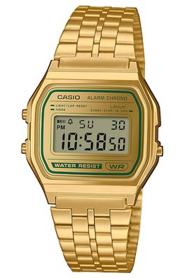 Casio Digitaluhr Vintage Iconic Goldfarben/Grün A158WEGV-9AEF
