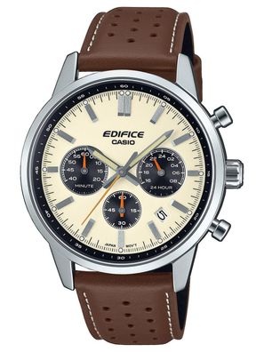 Casio Edifice Chronograph Herrenuhr mit Lederband EFR-575L-7AEF