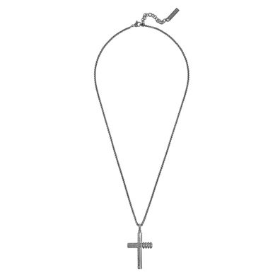 Police Schmuck Herrenkette Crosstone Edelstahl Kreuz Schwarz PEAGN0078802