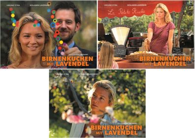 Birnenkuchen mit Lavendel - 3 Original Kino-Aushangfotos - Virginie Efira- Filmposter
