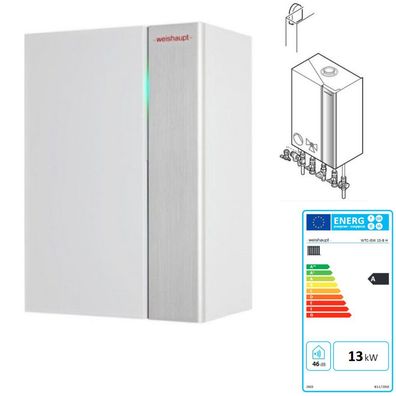 Weishaupt Paket Gas Brennwertgerät WTC-GW 15-B W Aufputz Außenfühler