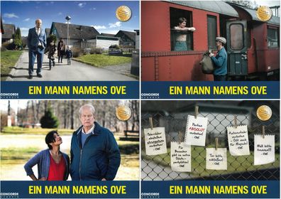 Ein Mann namens Ove - 4 Original Kino-Aushangfotos - Rolf Lassgård - Filmposter