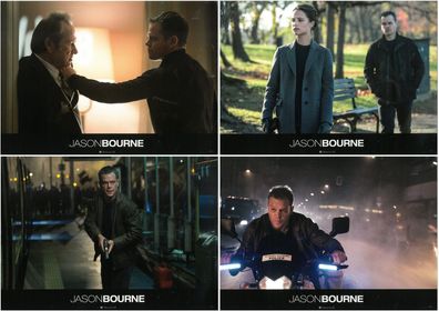 Jason Bourne - 4 Original Kino-Aushangfotos - Matt Damon Tommy Lee Jones - Filmposter