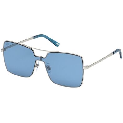 Web Women We0201 16x 00 Glasses Frame, Silver Palladio Luc Blu Specchiato