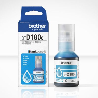 Patrone Brother BTD180C, Tintenflasche Cyan ca.5000S