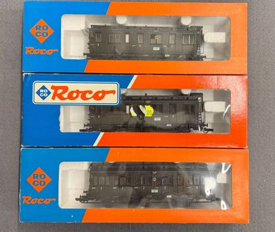 Roco H0 44527, 44515 & 442066 Abteilwagen-Konvolut der DRG Top/OVP