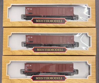 Liliput H0 244 00 3x Hochbordwagen der DB Top/OVP