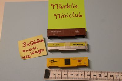 Märklin Miniclub Z 3 Gehäuse für USA Güterwagen W 12