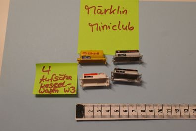 Märklin Miniclub Z Konvolut 4 x versch Gehäuse Kesselwagen W3