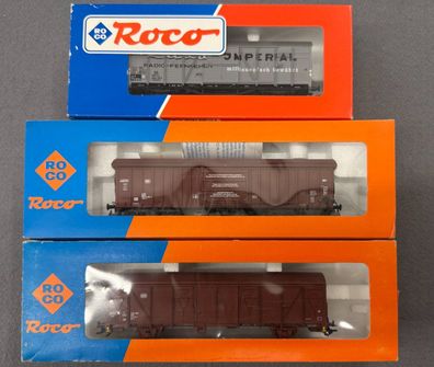 Roco H0 2x 4378A & 4394A Güterwagen der DB Neuwertig/OVP