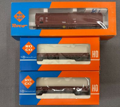 Roco H0 46097, 4430 & 4358S Güterwagen der DB Neuwertig/OVP