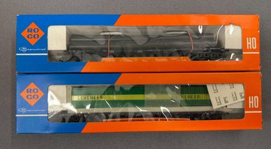 Roco H0 4361 & 4362 Flachwagen der DB Neuwertig/OVP