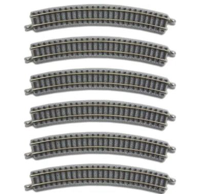 Rokuhan R032 6x gebogenes Gleis R195mm Neu/OVP