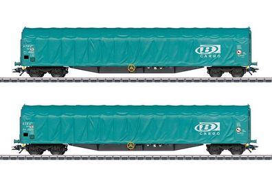 Märklin H0 47164 Schiebeplanenwagen-Set Rils der SNCB Neu/OVP
