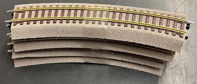 Roco Line H0 42522 6 Stück gepackt Gebogenes Gleis 30 Grad R2 neuw