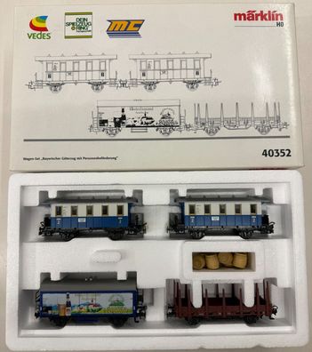 Märklin H0 40352 Vedes Wagen-Set Güterzug mit Personenbeförderung Neu/OVP