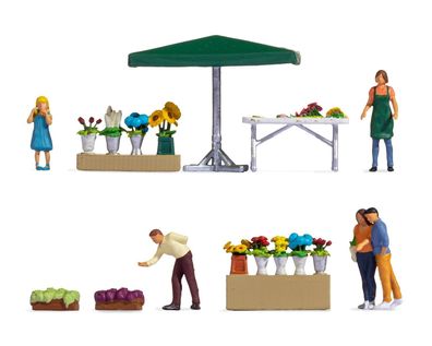 Noch H0 Art 16227 Themen-Set Blumenstand Neu/OVP
