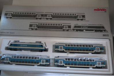 Märklin H0 26572 Zugpackung Alex Lok und 3 Doppelstockwagen, AC neuw/OVP
